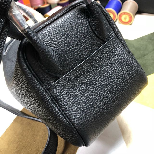 Hermes女包 愛馬仕手提包 Lindy包 2019早秋系列 mini lindy 愛馬仕斜挎包 黑色  td1212